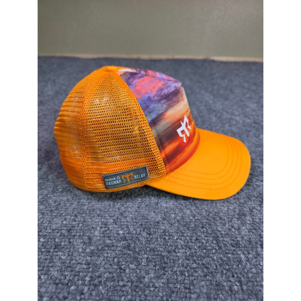 Boco Gear Trucker Hat Unisex OSFA Orange Ragnar Relay Volunteer Sunset Mesh Cap - Picture 3 of 6